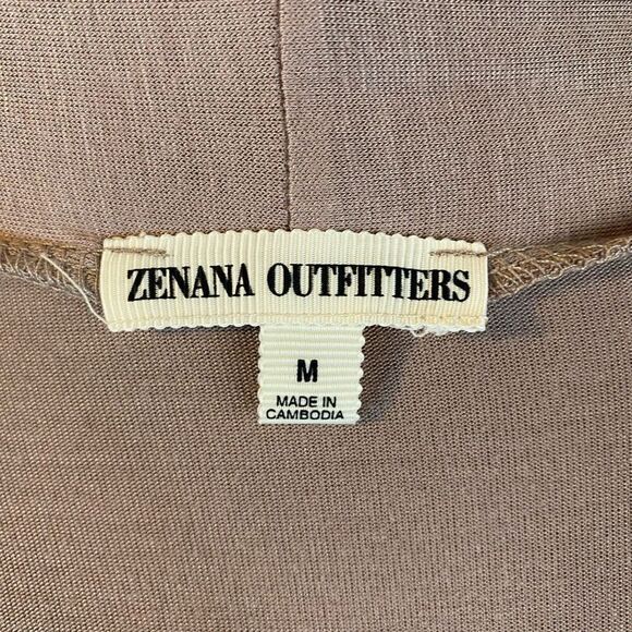 Zenana Outfitters Womens Cardigan Sweater Open Front Longline Mocha Size Medium - Picture 5 of 7